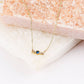 Mini CZ Sapphire Necklace- 14k Gold Dipped