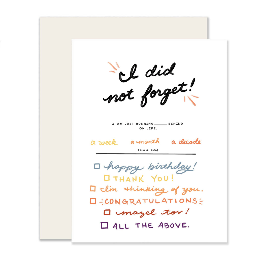Did Not Forget | Missed Holiday Card