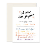 Did Not Forget | Missed Holiday Card