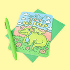 Best Dad Alligator Card