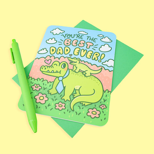 Best Dad Alligator Card