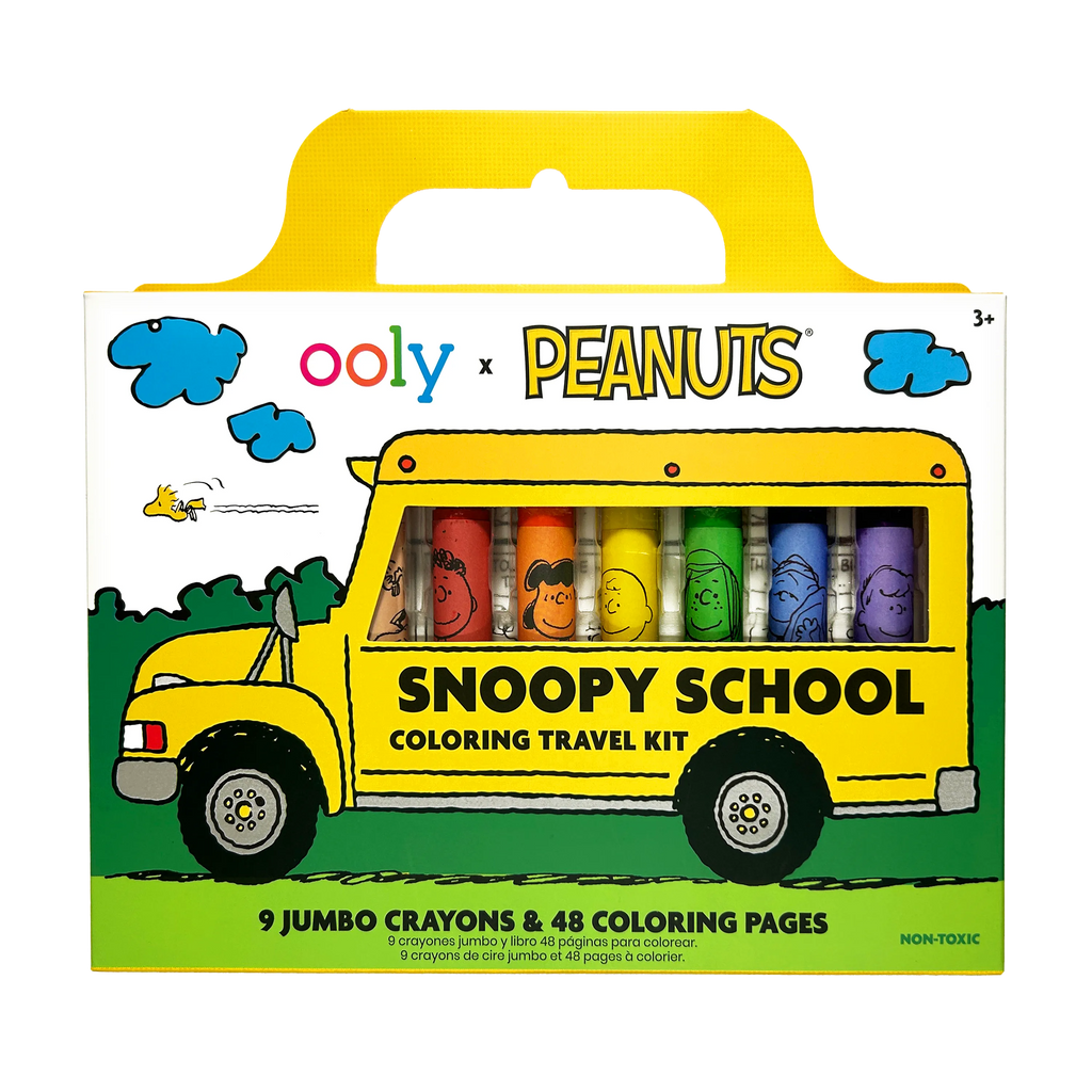 OOLY x Peanuts: Snoopy School Coloring Travel Kit -9 Crayons