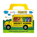 OOLY x Peanuts: Snoopy School Coloring Travel Kit -9 Crayons