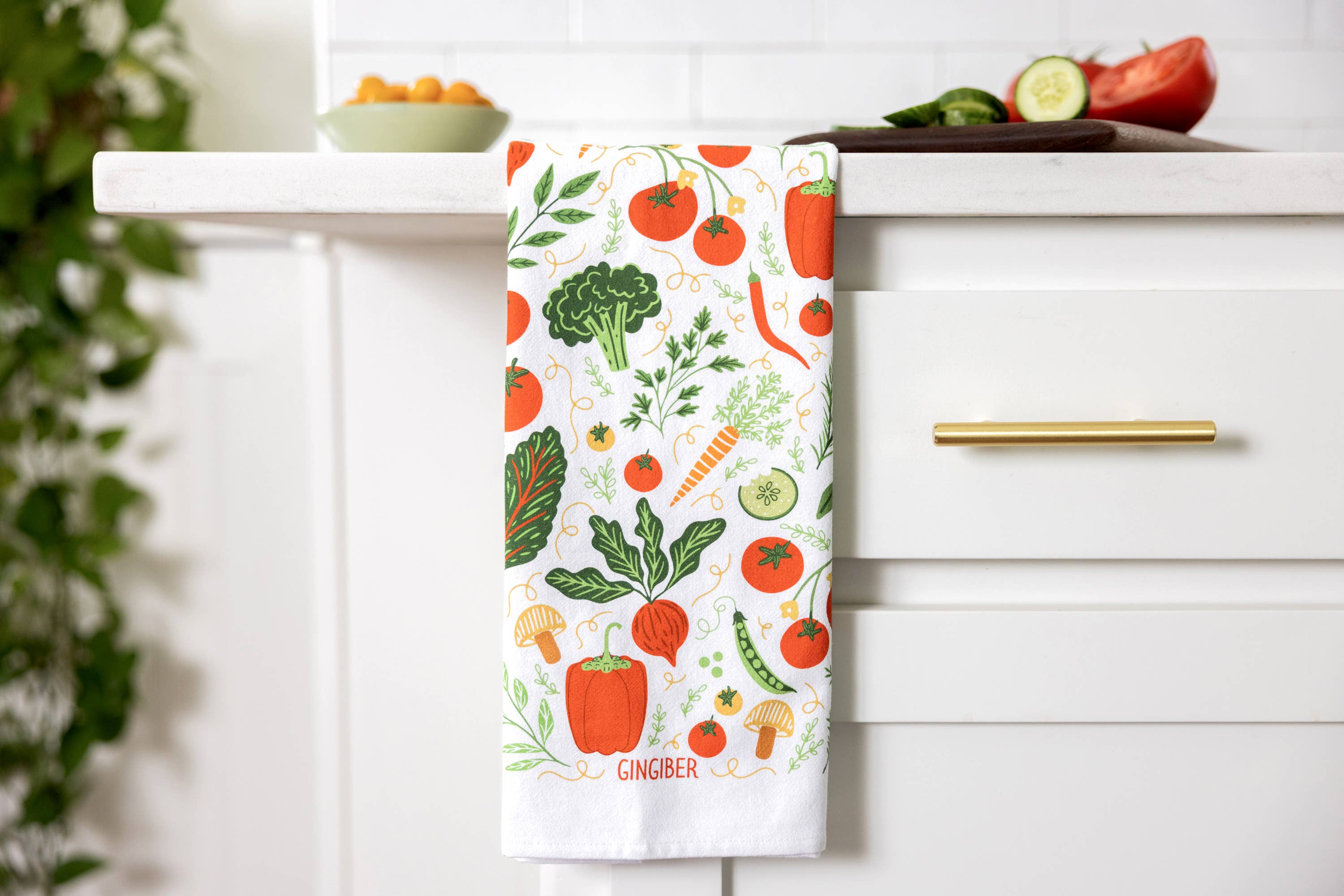 Vegetable Tea Towel - Garden Kitchen