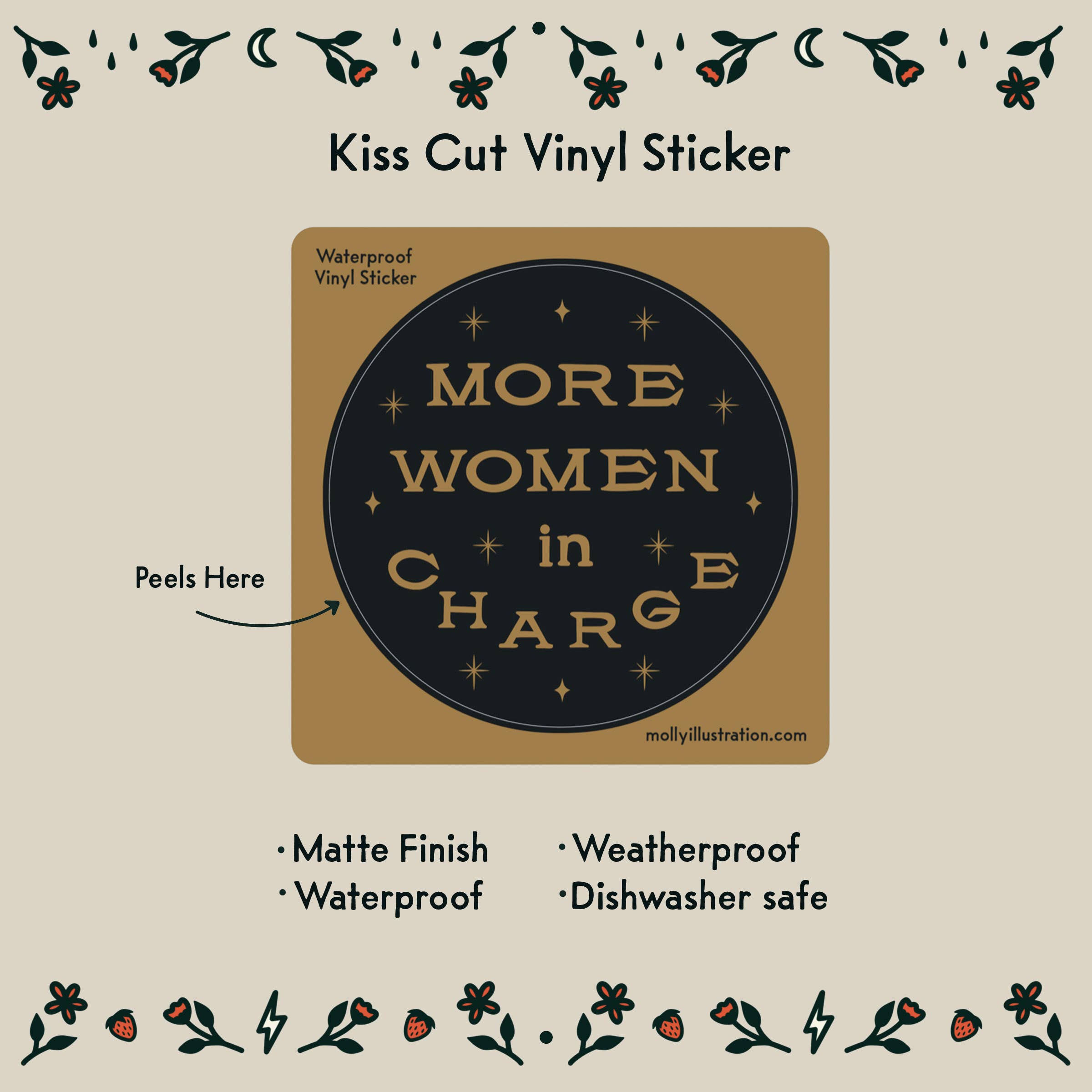 More Women In Charge Sticker