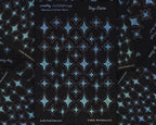 Tiny Stars Rainbow Glitter Waterproof Vinyl Sticker Sheet