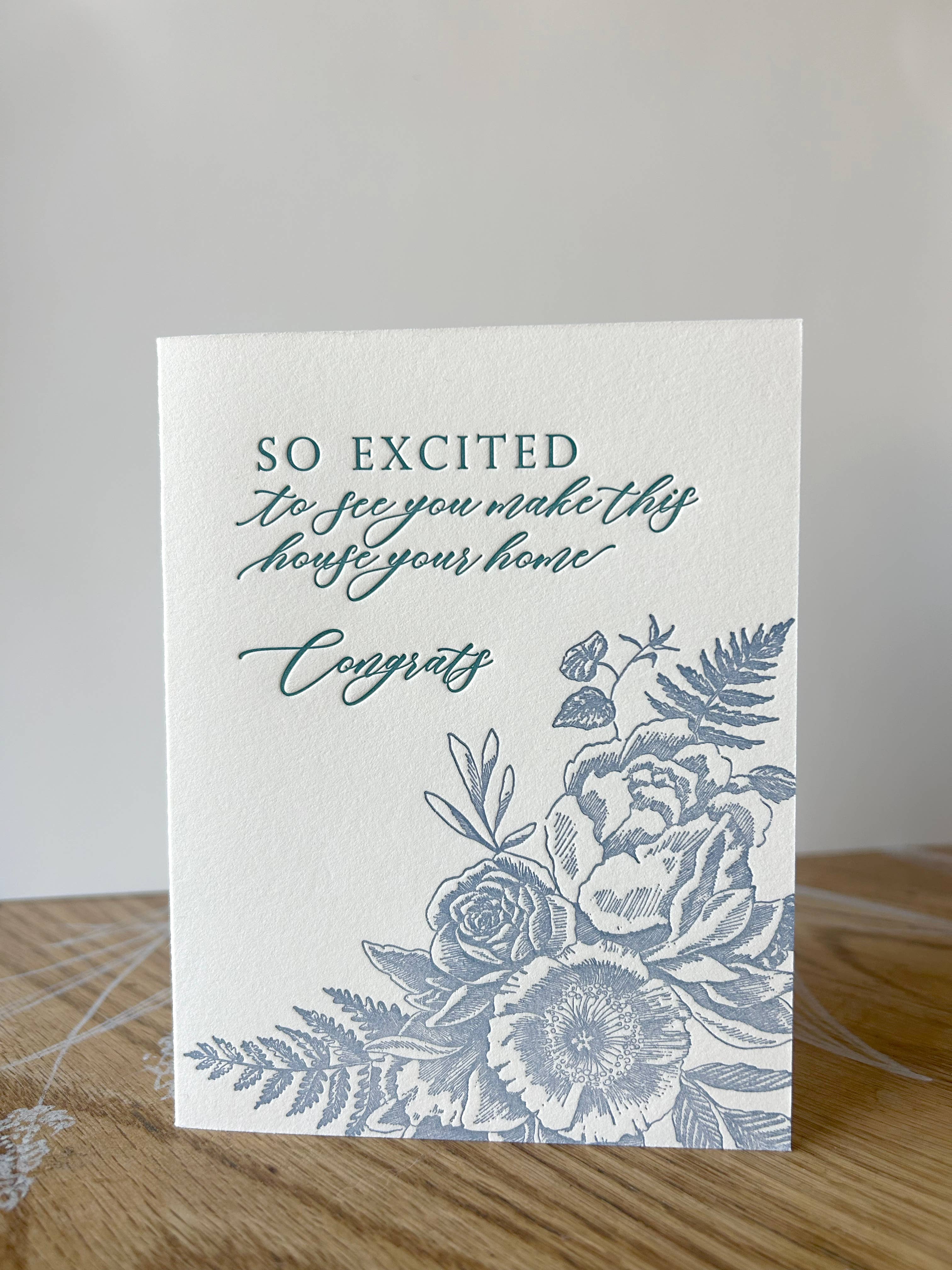 New Home Letterpress Greeting Card
