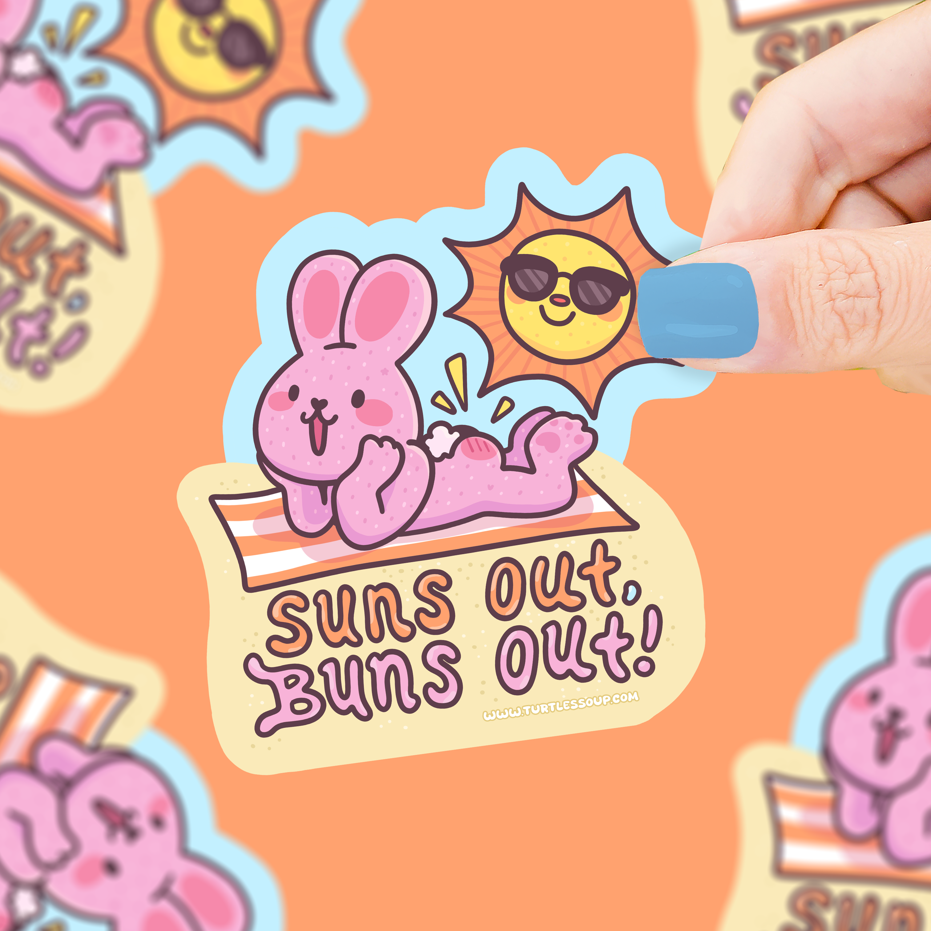 Suns Out Buns Out Sticker