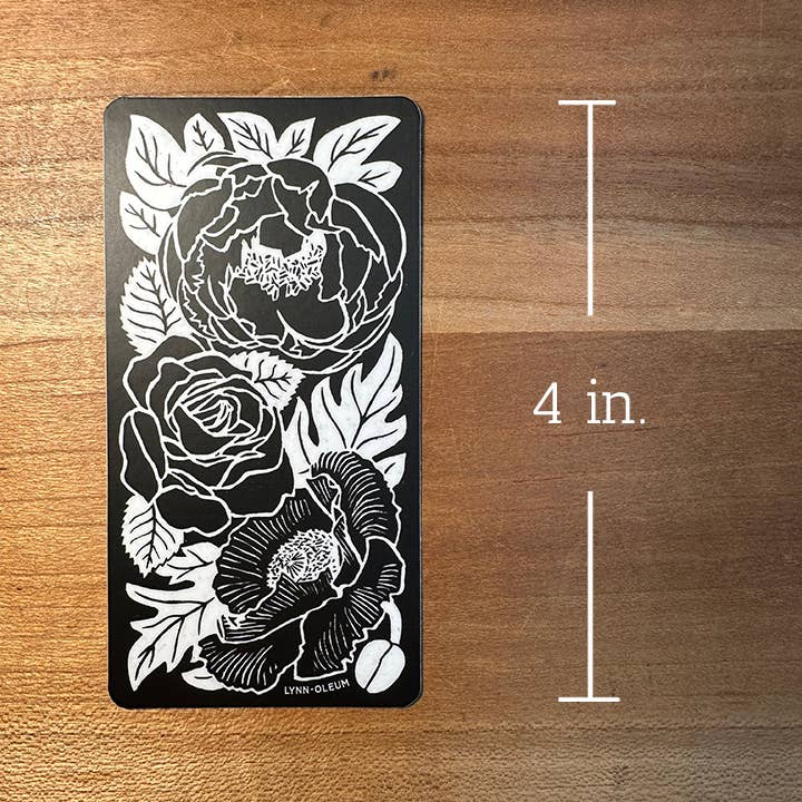 Trifloral Black Vinyl Sticker