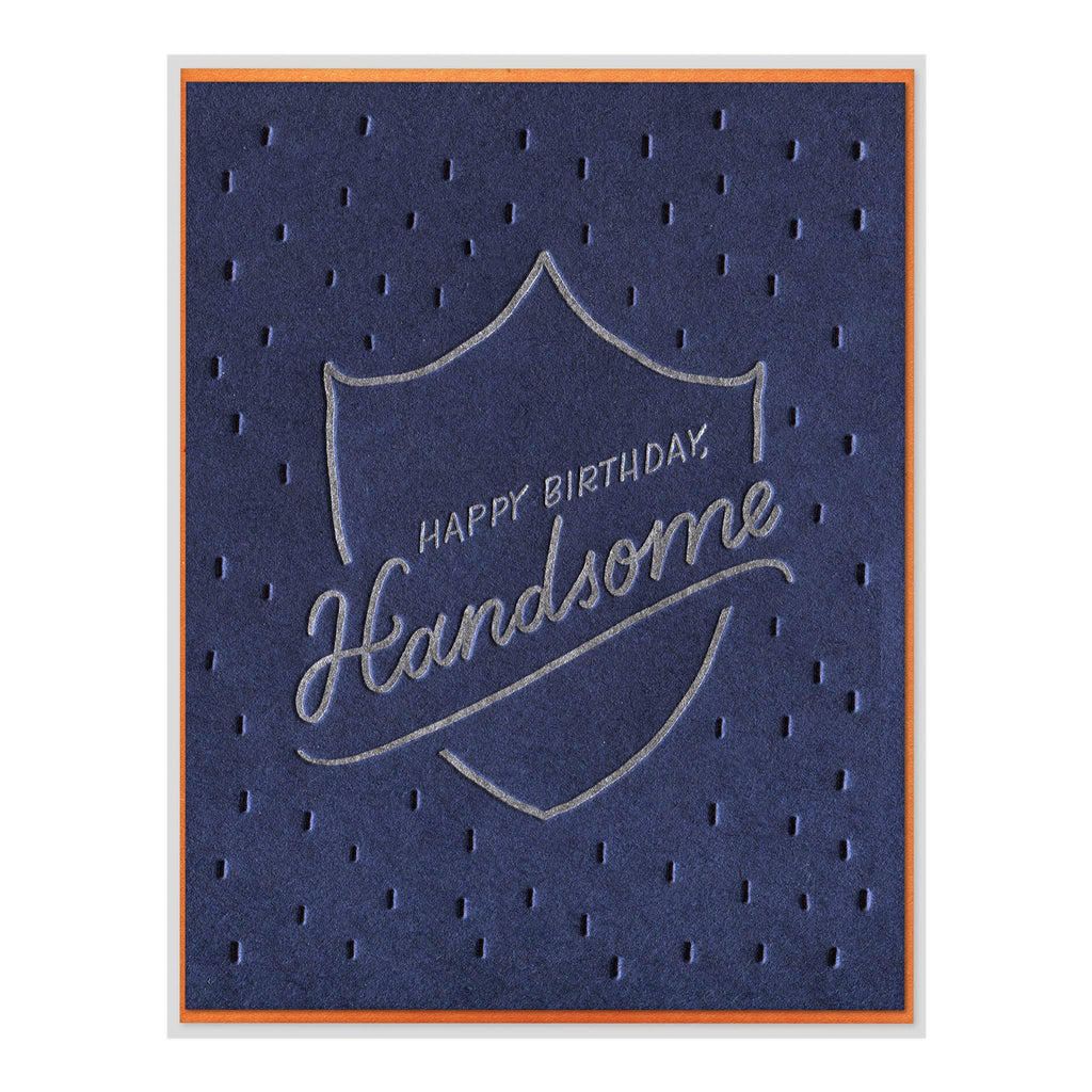 Happy Birthday Handsome Letterpress Card