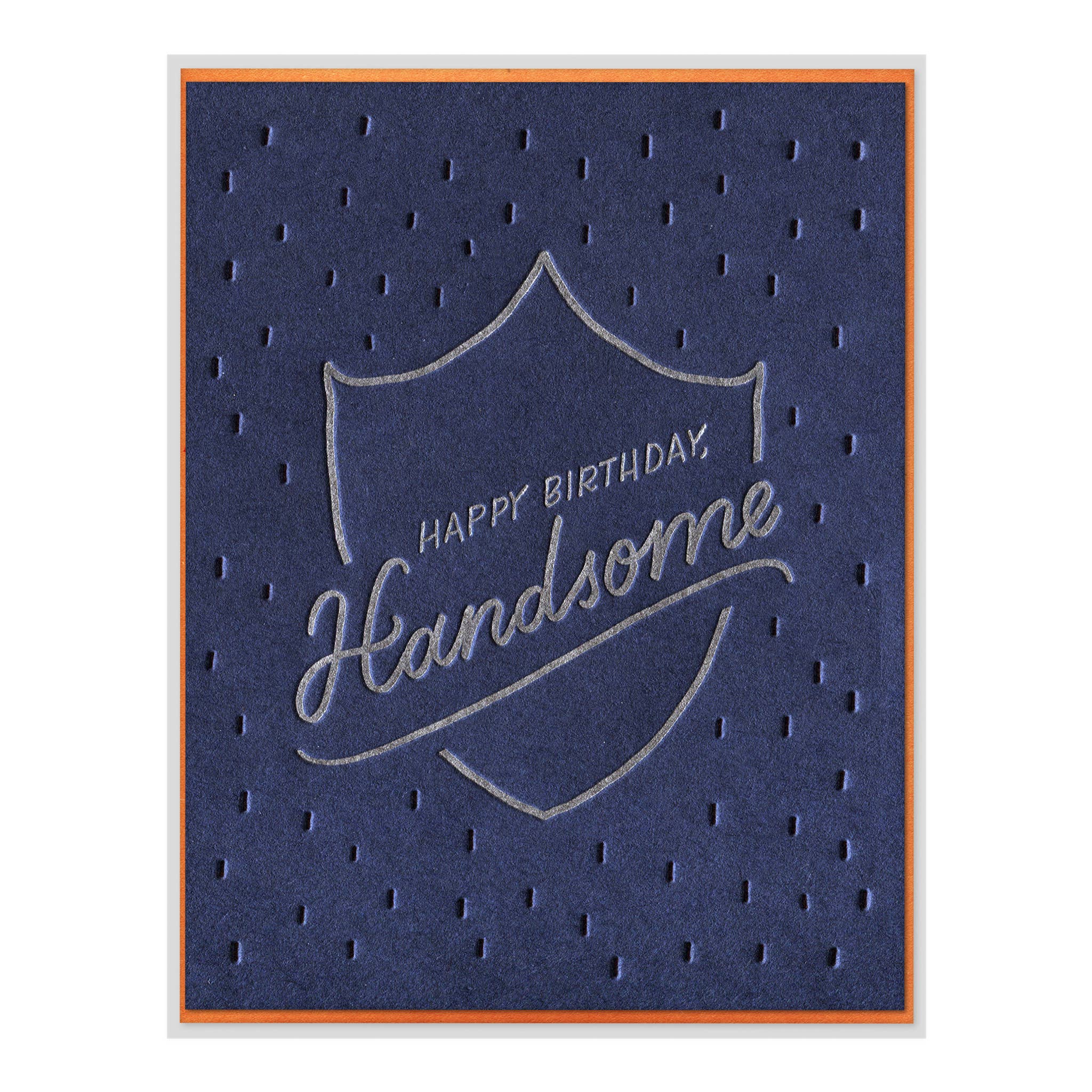 Happy Birthday Handsome Letterpress Card