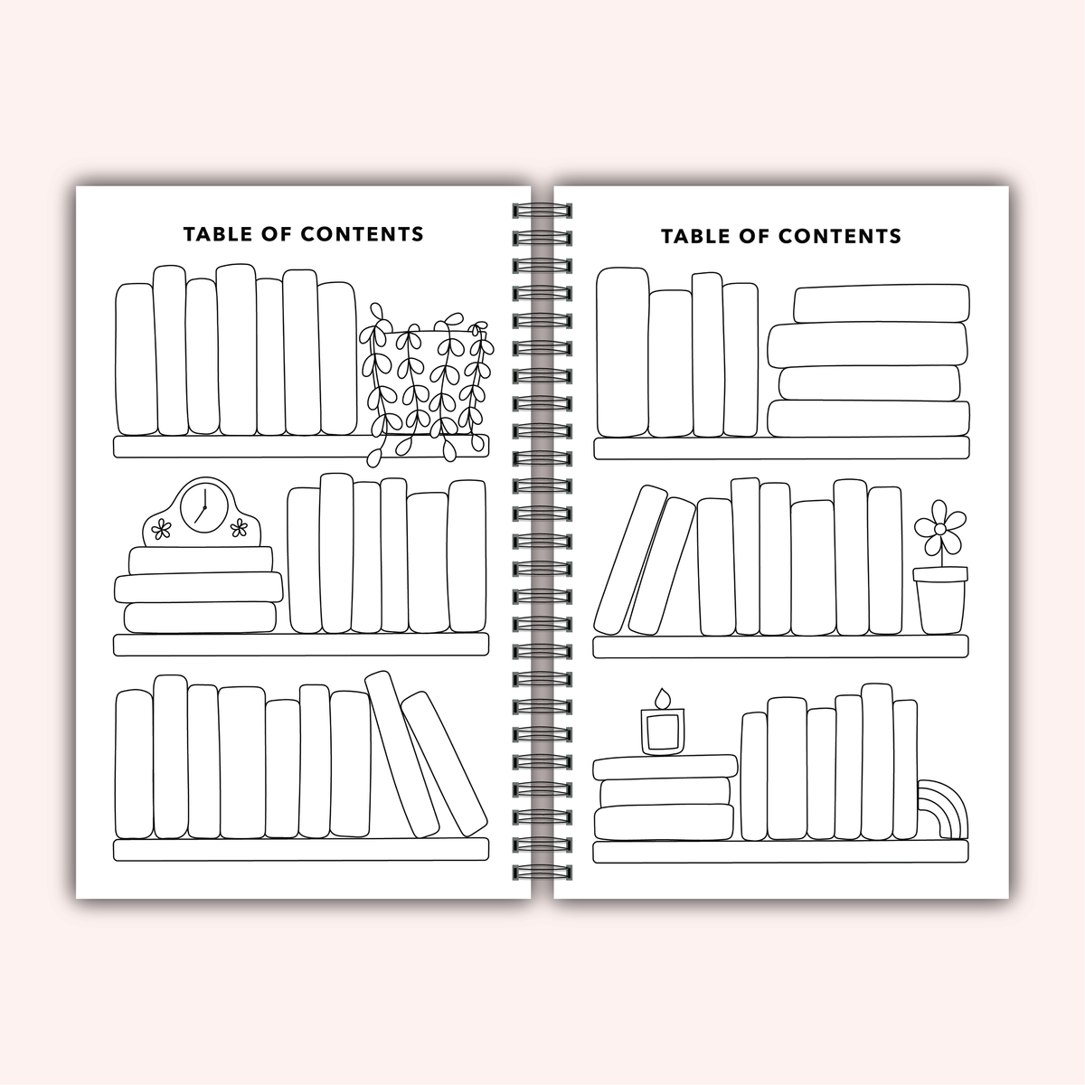 Reading Heart Reading Log Journal | Book Review Tracker