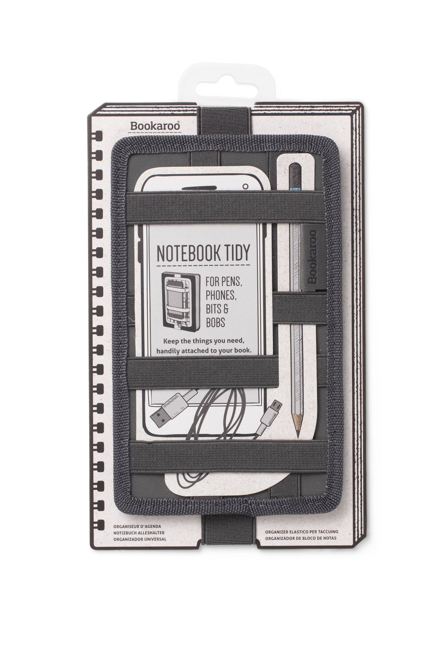 Bookaroo Notebook Tidy- Charcoal