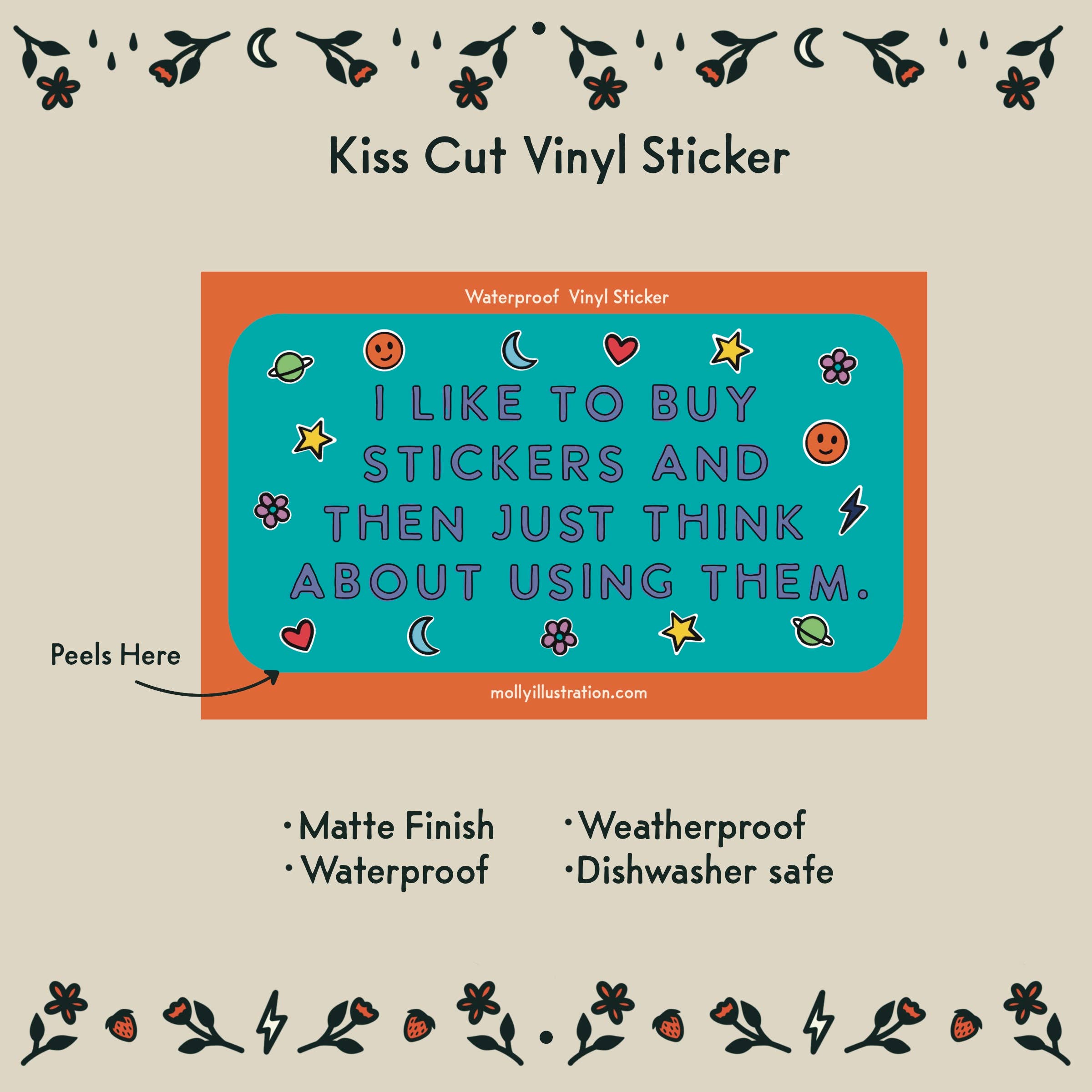 I Like to Buy Stickers Sticker