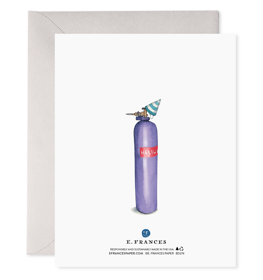 Helium 40th Birthday Card