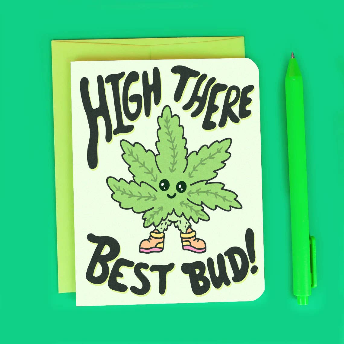 High There Marijuana Birthday Card