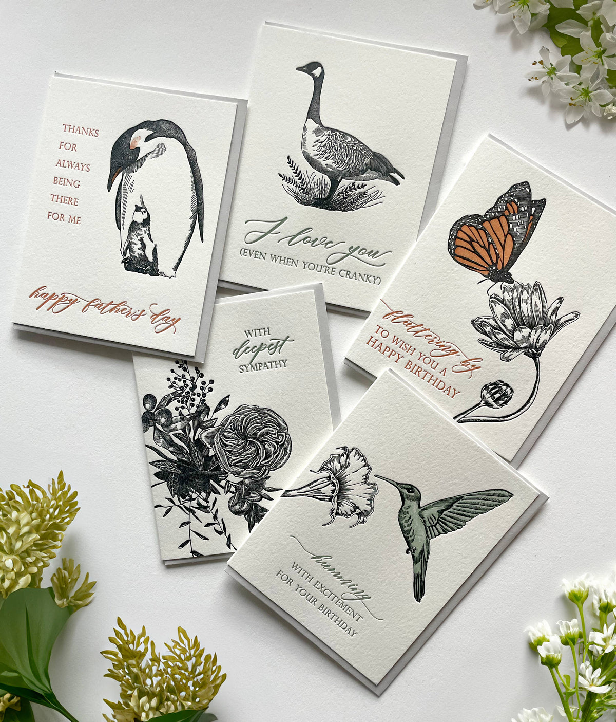 With Deepest Sympathy Letterpress Greeting Card