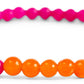 Morse Code Bracelet - Love - Bright Pink & Orange Quartz