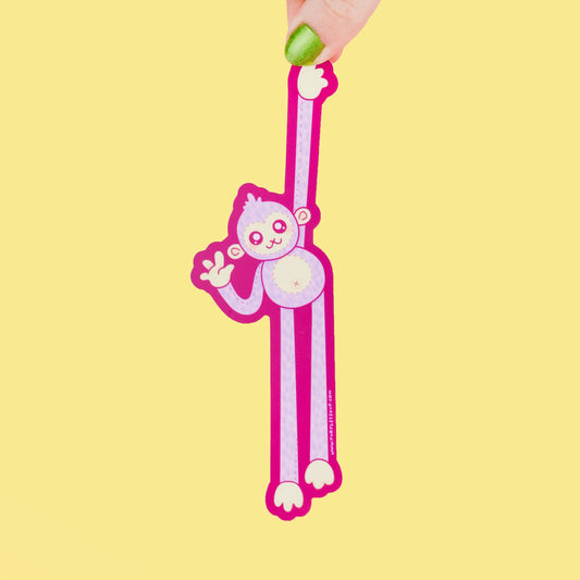 Monkey Plushie Long Vinyl Sticker