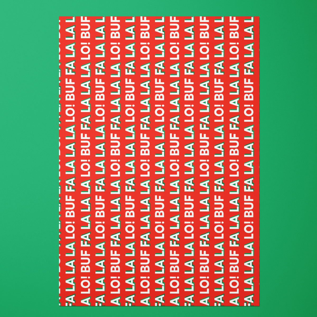 Buf Fa La La La Lo Gift Wrap - Single Sheet