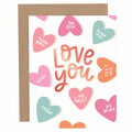 Love You Hearts Greeting Card