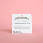 Morse Code Bracelet - Empower - Gold Hematite & Glassy Pink