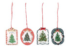 Vintage Trees Christmas Gift Tags-  Boxed Set of 16 tags