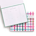 Happy Plaid Covered Weekly Planner