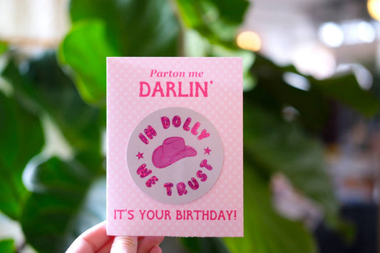 Dolly Parton Birthday Sticker Card