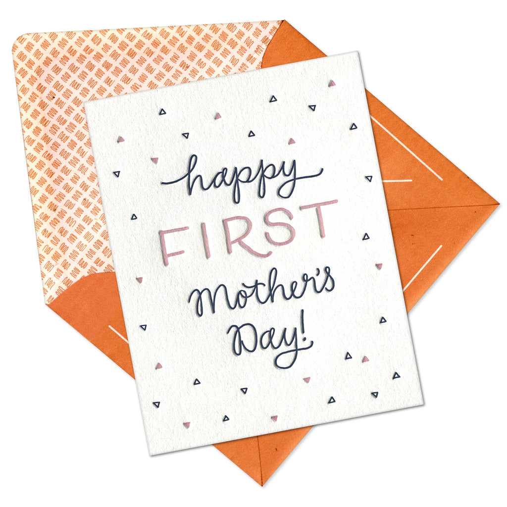 First Mother's Day Letterpress Card for New Moms