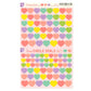 Colorful Hearts Circle Stickers