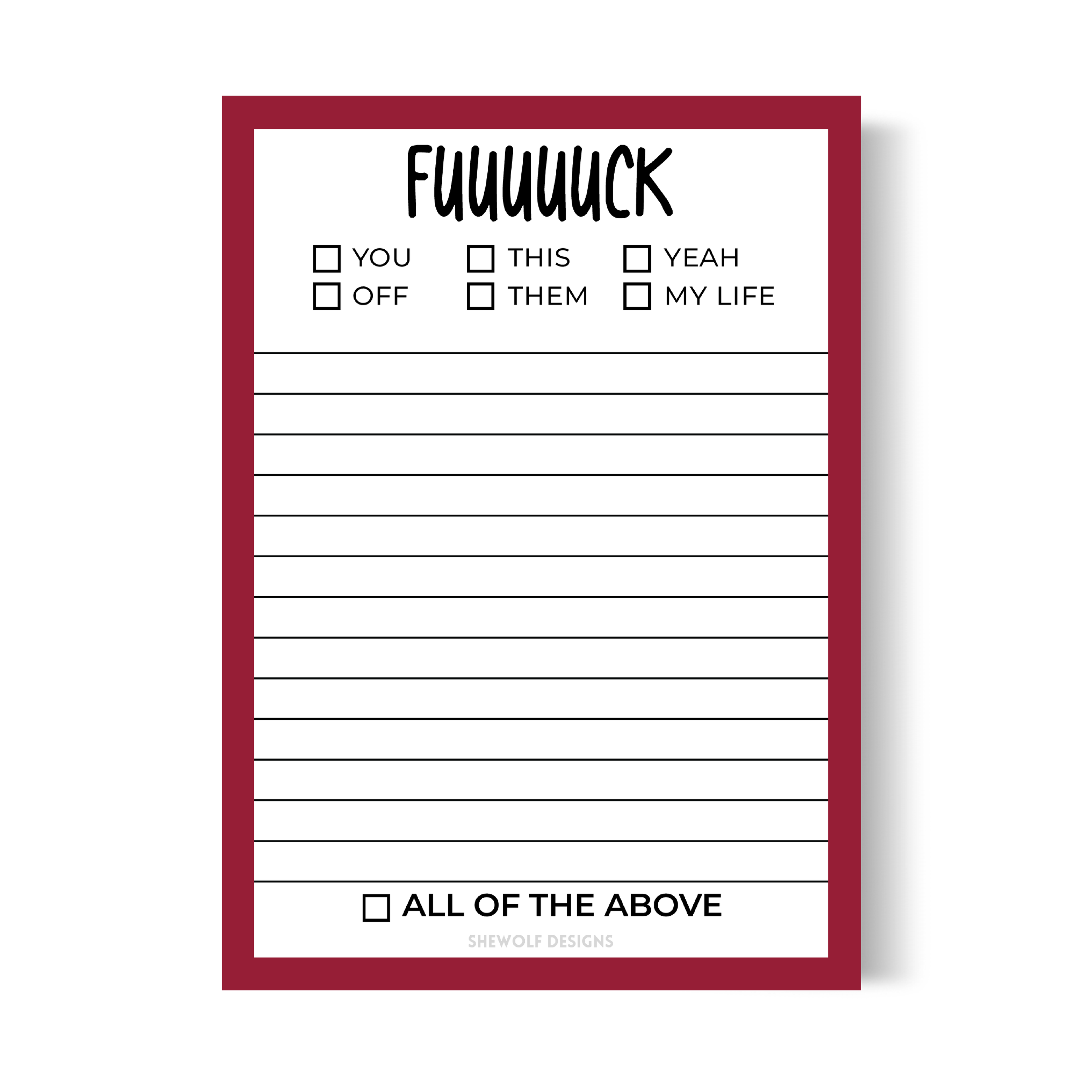 F* All of the Above Notepad
