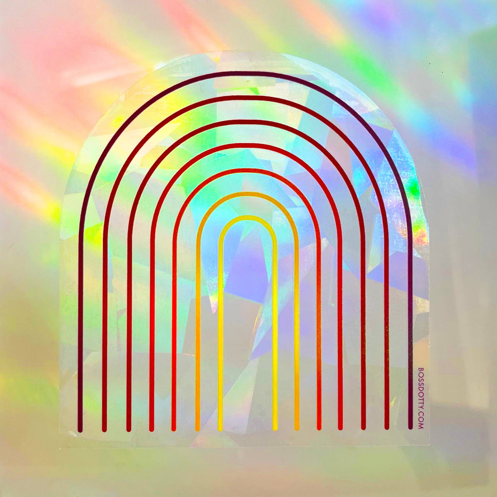 Retro Rainbow Suncatcher Sticker