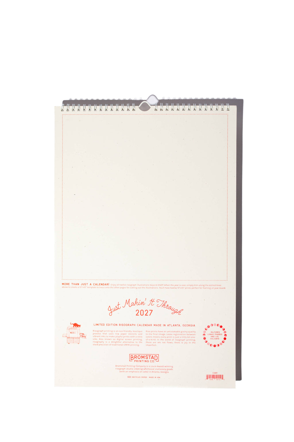 2027 Risograph Wall Calendar - Just Makin' It Through