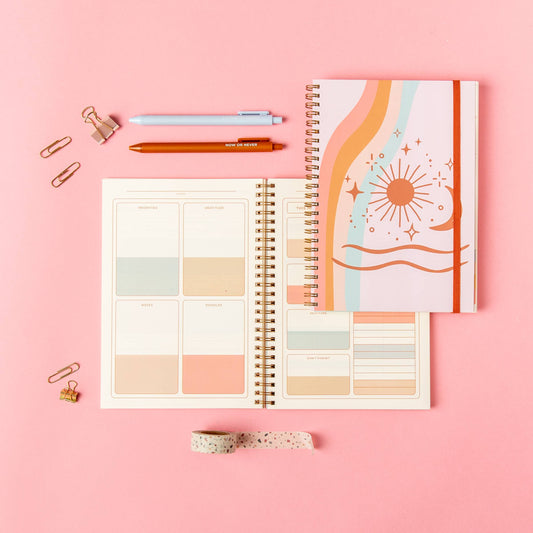 Rainbow Flow Perpetual Planner (small)