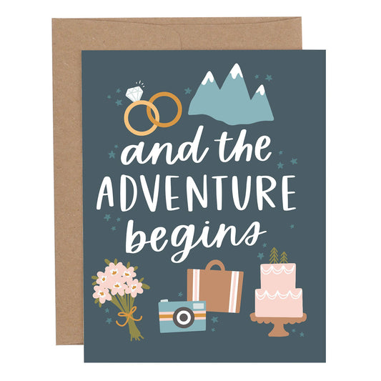 Adventure Begins Wedding Card