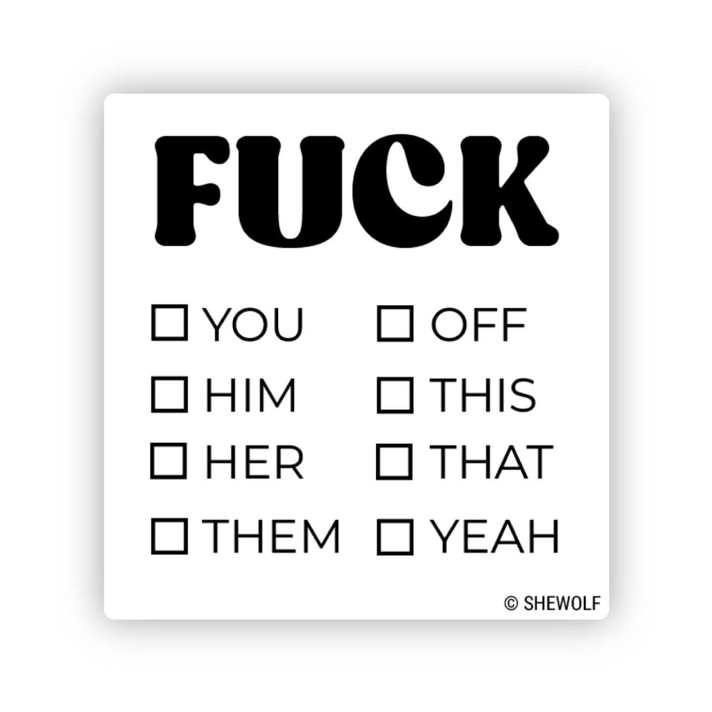 F- Checklist Sticker