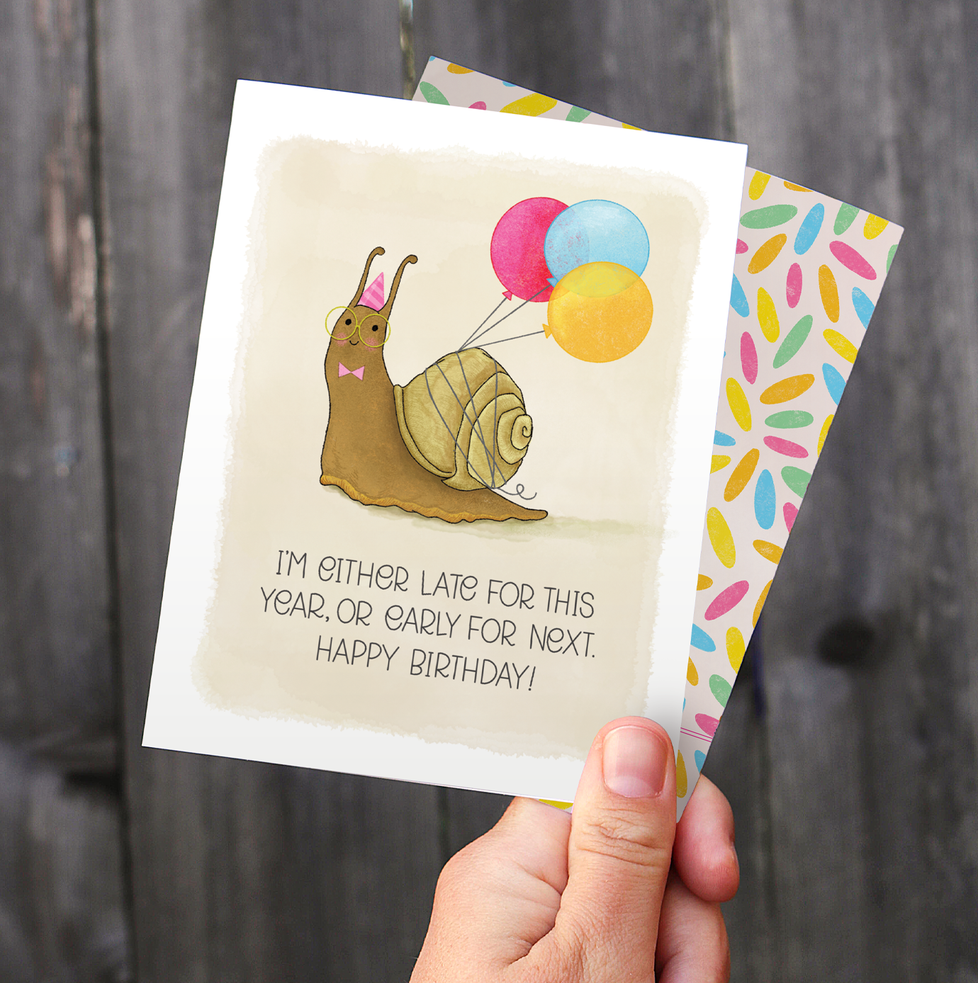 Snail Belated Birthday Card