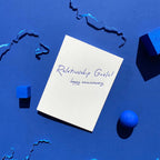 Relationship Goals Modern Anniversary Letterpress Card