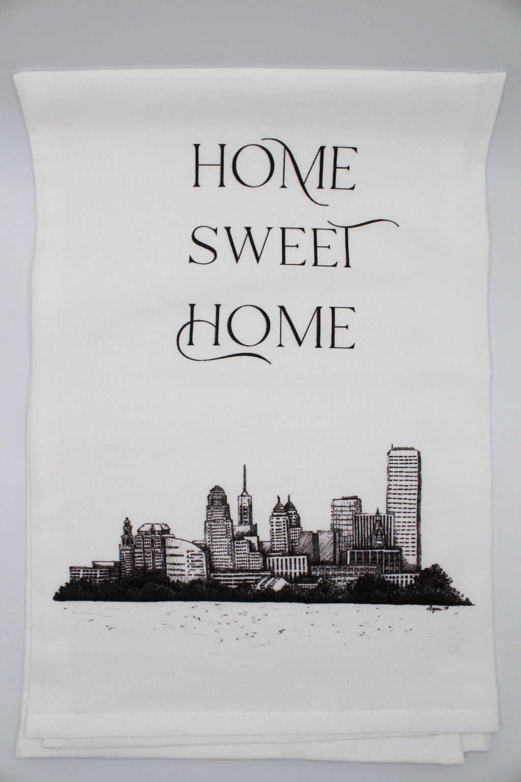 Home Sweet Home Buffalo Skyline Tea Towel