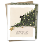 Cat Chaos | Funny Feline Cute Cat Christmas Holiday Card