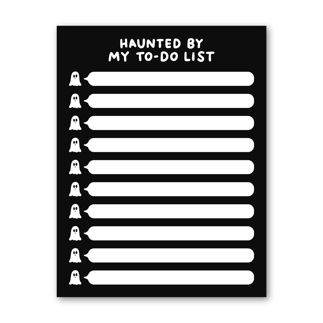 Haunted By My To-Do List Notepad | Halloween Stationery