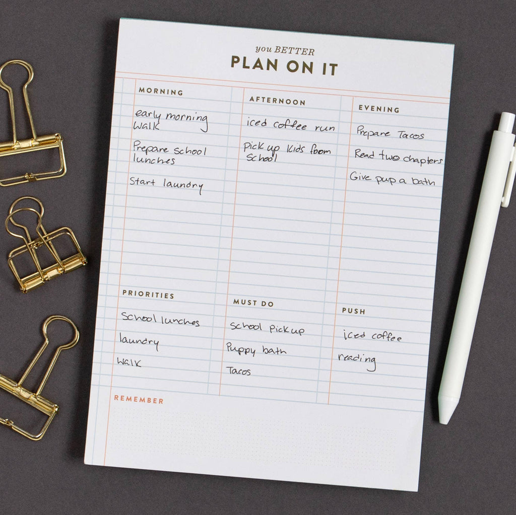 Plan On It 6x8 Notepad