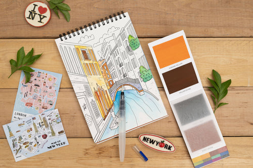 Around the World Coloring Book for Adults