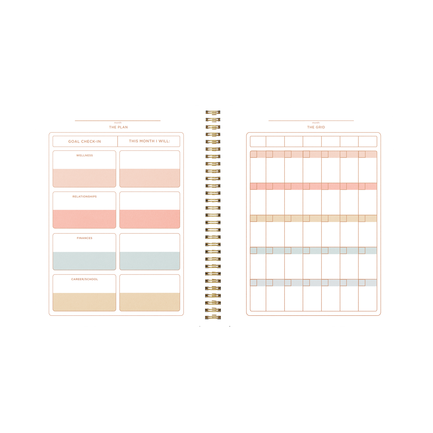 Rainbow Flow Perpetual Planner (small)