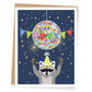 Disco Raccoon Birthday Card