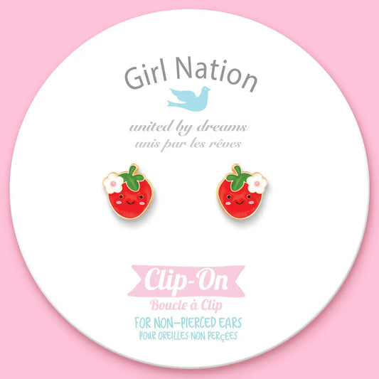 Berry Cute Cutie Clip-On Earrings