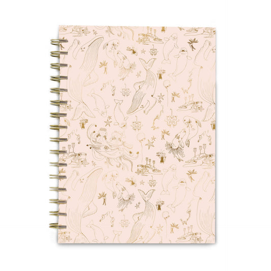 Underwater Ball Spiral Notebook - Pink
