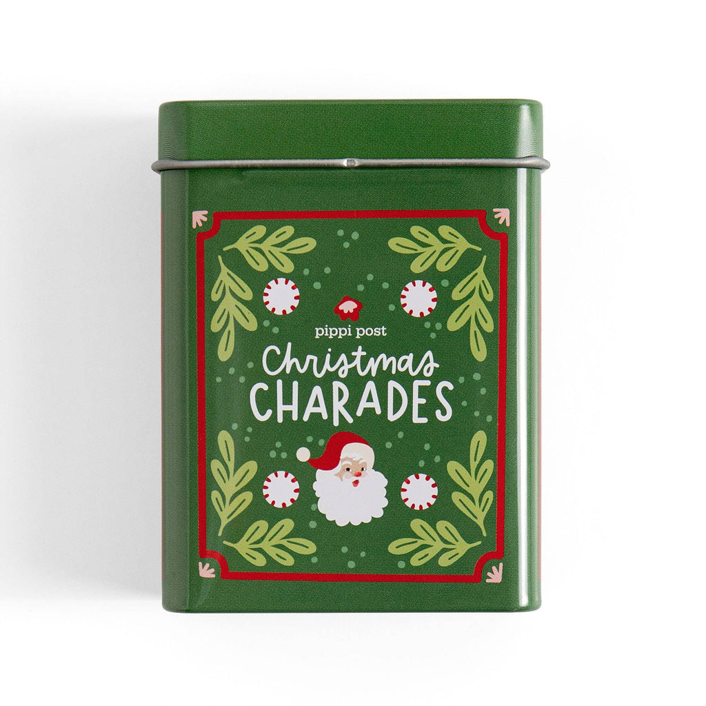 Christmas Charades Game - Deck of Cards + Storage Tin