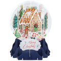 Christmas Gingerbread House Snow Globe Card
